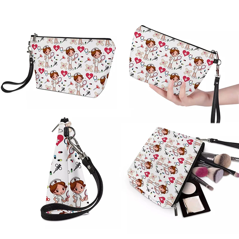 FORUDESIGNS Kawaii ангел медсестра печати для женщин сумки косметички отдыха Женские