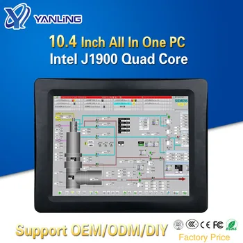 Yanling Cheapest All-in-one Computer with Intel J1900 Processor Embedded SIM Slot 10.4 Inch LCD Resistive Touch Screen Panel PC 1
