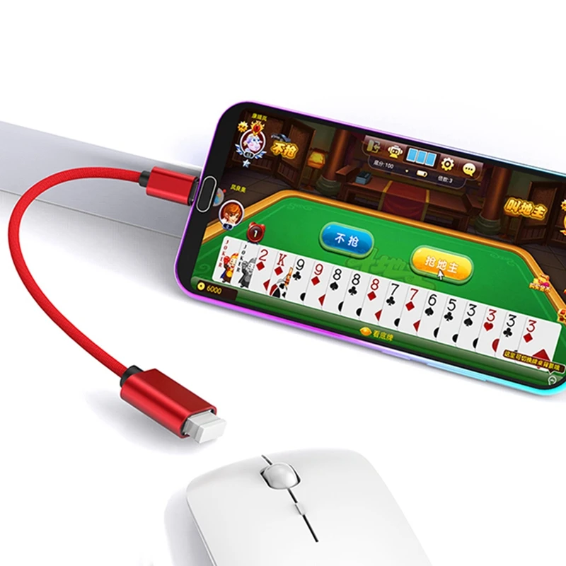 Usb Otg type C к usb-адаптеру Otg Быстрая зарядка type-C зарядное устройство нейлоновый плетеный кабель для передачи данных конвертер-красный
