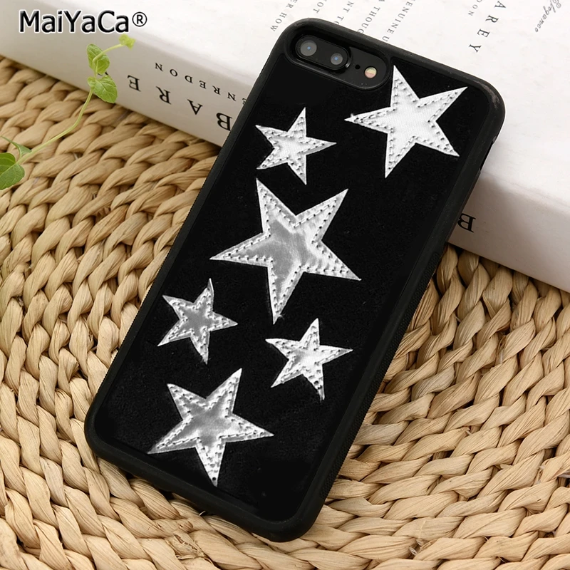 MaiYaCa новый черный бархатный серебряный звездный чехол для телефона iPhone 6 6s 7 8 X XR XS