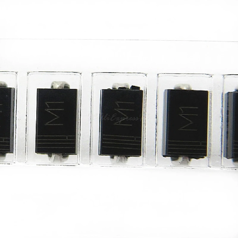 100 шт./лот IN4001 Диод SMA M1 1N4001 SMD 1A с алюминиевой крышкой 50В выпрямительным диодом в