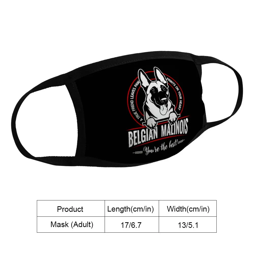 Fashion Men Face Mask Belgian Malinois Dust Mask Cotton Dust Mask Best Friend Shepherd Dog Face Mask Gift Idea K002011