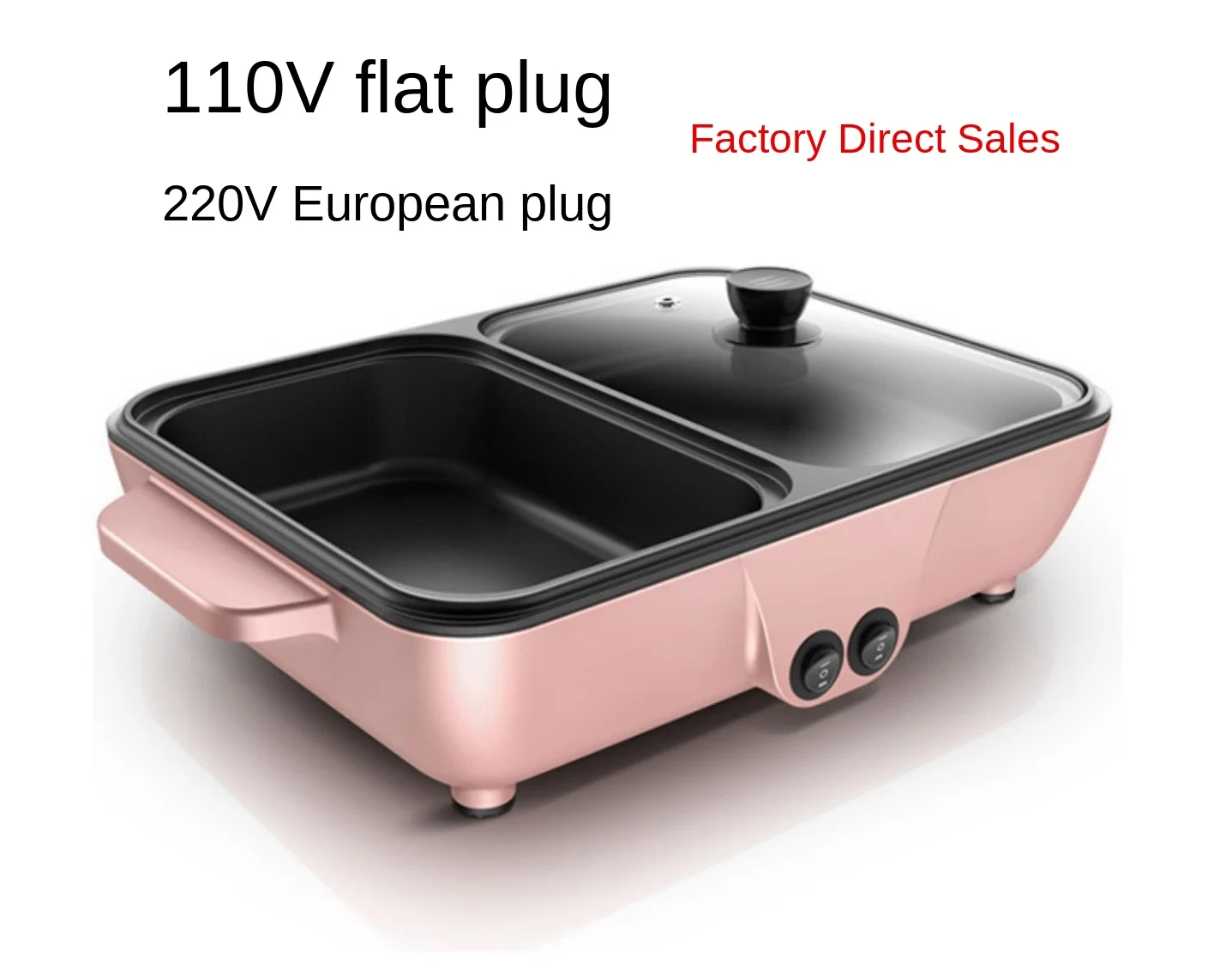 110V Multifunctional Mini baking Pan Cooking Pot Electric Baking Pan