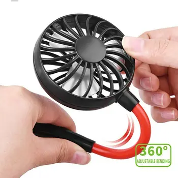 

Hands-free Neck Band Hands-Free Hanging USB Rechargeable Dual Fan Mini Air Cooler Summer Portable