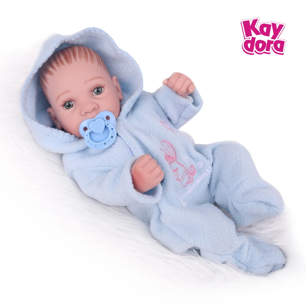 Миниатюрные куклы Reborn 11 дюймов Кукла Baby Boy мягкое тело винил силикон кукла для