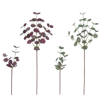 

xin ou Greek Simulated Leaves Plant Wedding Decoration 3D Printing Handfeel Eucalyptus Money Leaf Boquet Holder