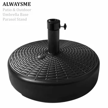

ALWAYSME Umbrella Base Plastic Round Shape Water Sand Fillable Umbrella Base Stand Holder Plastic Parasol Base