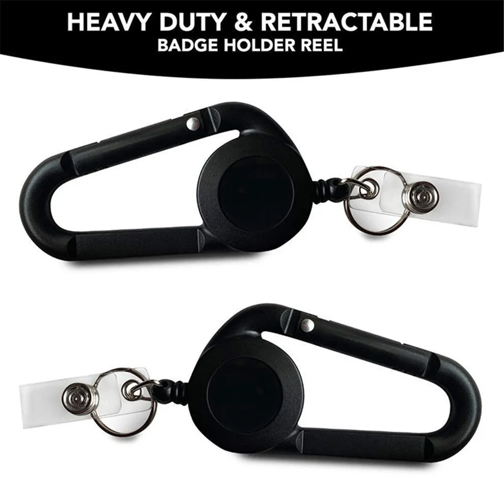 ID Card Key Chain Lanyard Clip Key Ring Retractable Pull Name Tag Recoil  Badge Belt Rope Holder Heavy Duty Keyring Keychain - AliExpress