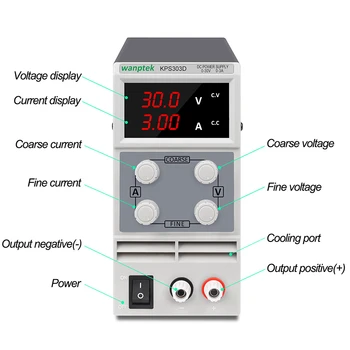 

KPS3010D 30V 10A Switching Lab DC Power Supply Bench Source Digital Switch Power Variable Adjustable Current Stabilizer