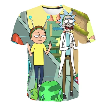 

2020 summer Fashion brand t-shirt Cartoon Rick and Morty 3d Print boys/girls t shirt Hip hop Tee shirts Kids size shirt PINSHUN