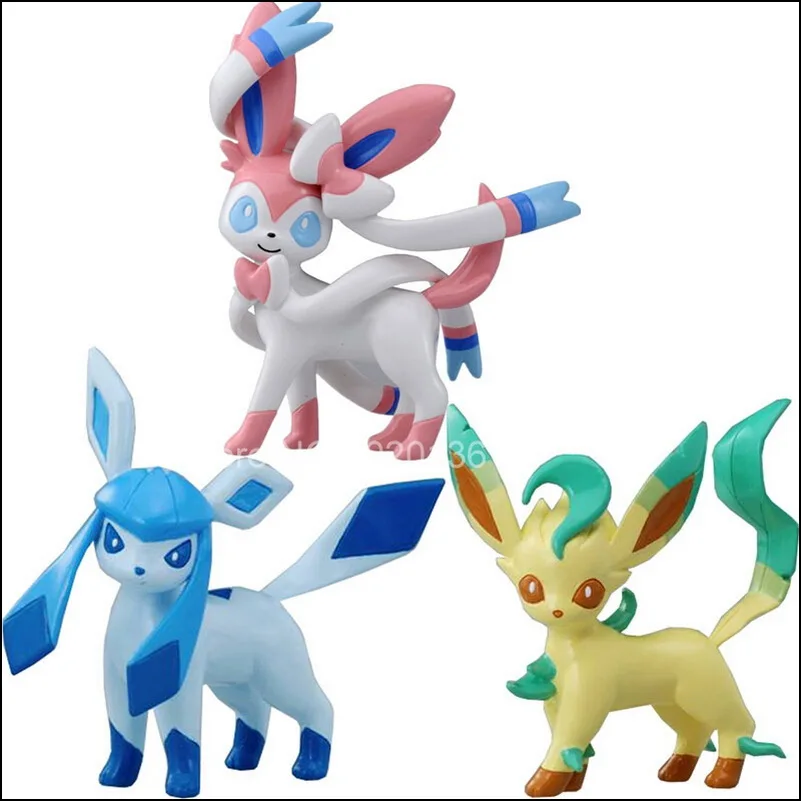 ポケモンの収集可能なイーブイの置物,子供のおもちゃ,モンスター