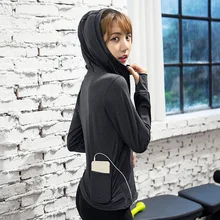 Спортивное пальто для фитнеса, женский стиль, осенняя повседневная одежда для бега, йоги, топы с длинным рукавом, худи, быстросохнущая одежда