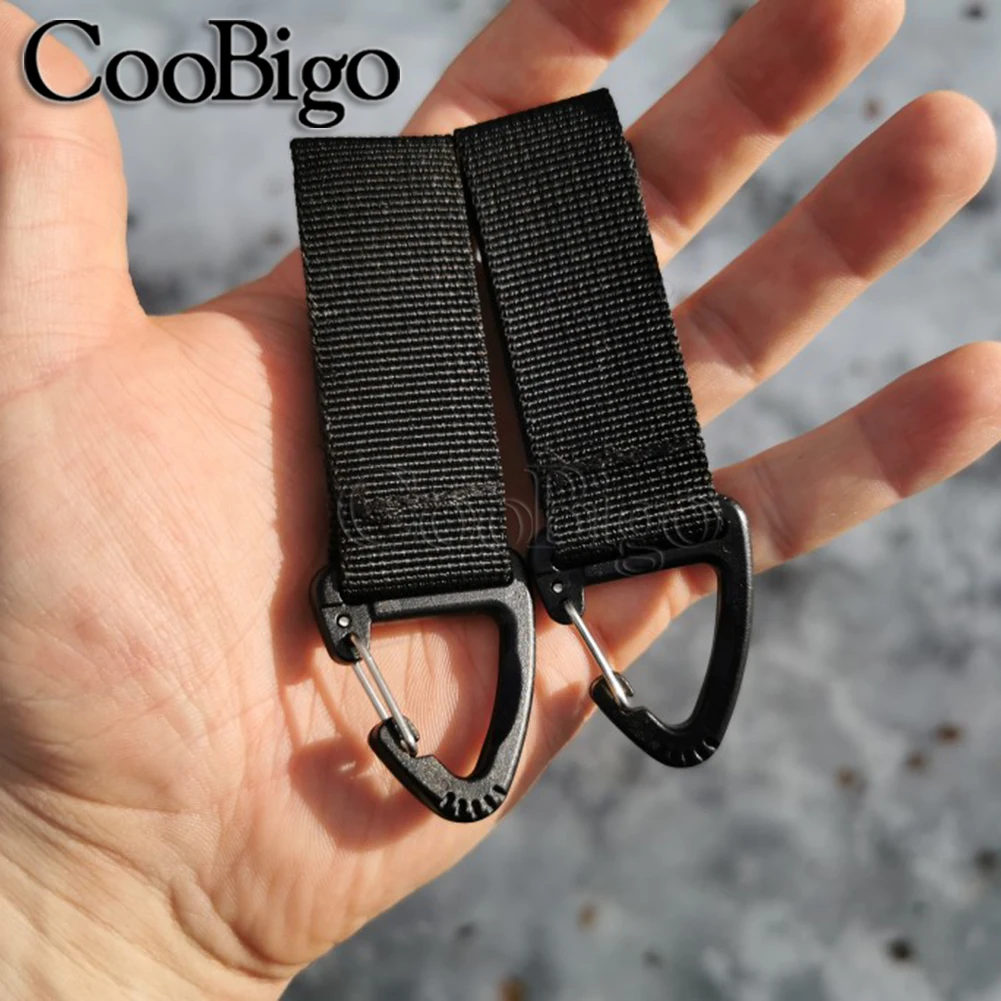 50個スナップフックカラビナプラスチックブラックバックル屋外