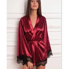 Meihuida женский Мягкий Гладкий шелковый халат кимоно домашний халат банный халат сексуальное нижнее белье, ночная сорочка для девушек халат нижнее белье ночное белье