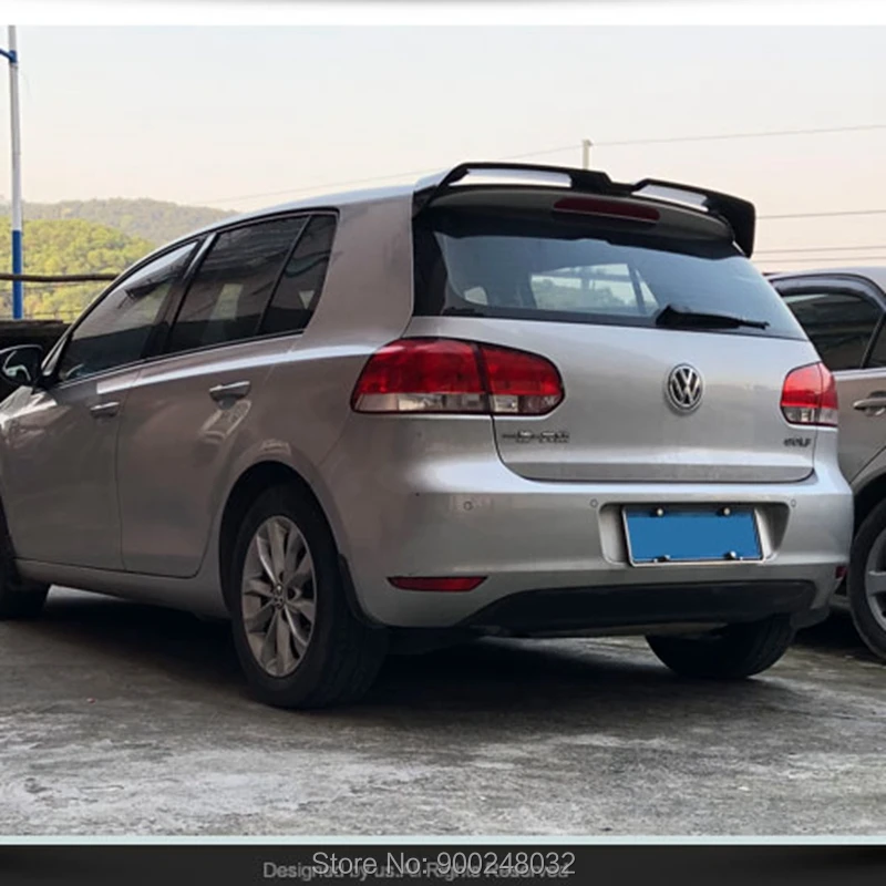 For Volkswagen MK6 6 Spoiler 2010-2013 ABS Plastic Color Rear Roof Wing Trunk Lip Boot Cover Car Styling | Автомобили и мотоциклы