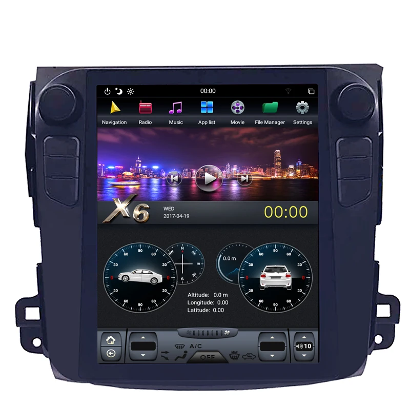 Best NAVITOPIA 10.4inch 4G+64GB Tesla Style Vertical Screen Android 8.1 Car DVD GPS Navigation for Mitsubishi Outlander 2006-2012 9