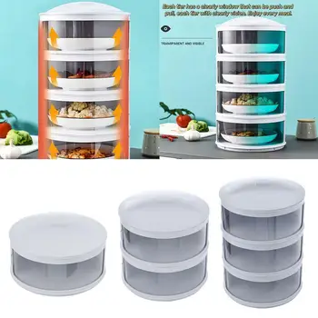 

Multi-layer Transparent Stackable Food Insulation Cover Refrigerator For Home Kitchen Dustproof A7G1