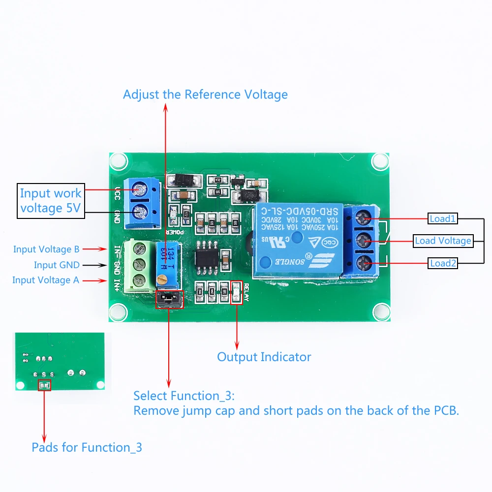 LM393 5V 1CH напряжение компаратор реле управления цепи модуль