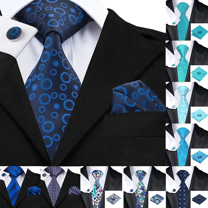 Hi Tie 100 Silk Men's Tie White Stripe Ties for Men Luxury Silk