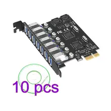 Aliexpress - 10 Pcs PCI-E to USB Adapter Board USB 3.0 High Data Transmission Speed Expansion Board with 7 Ports Dropping