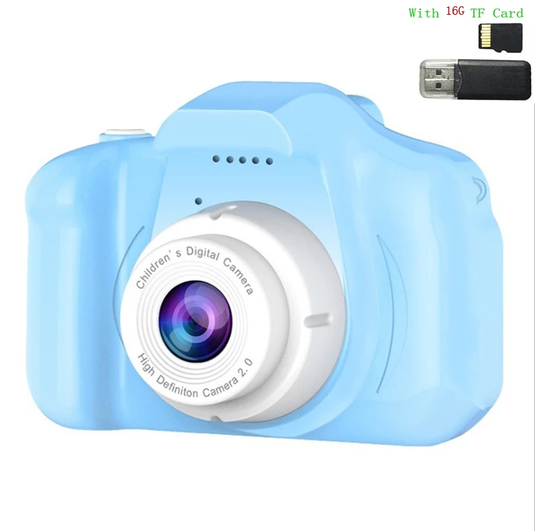 Real Mini Camera Kids Toys Cartoon 2 Inch HD Screen Digital Cameras Video Recorder Camcorder Language Switching Timed Shooting 14
