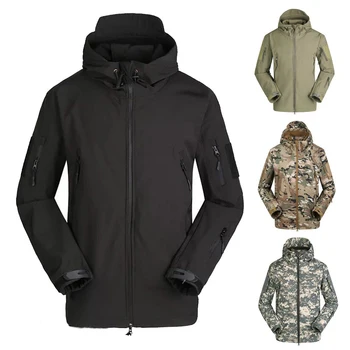 

Men Military Jacket Coat Waterproof Army Tactical Jacket Winter Softshell Airsoft Hunt Hike Jacket Detachable Hoody 4XL Freeship