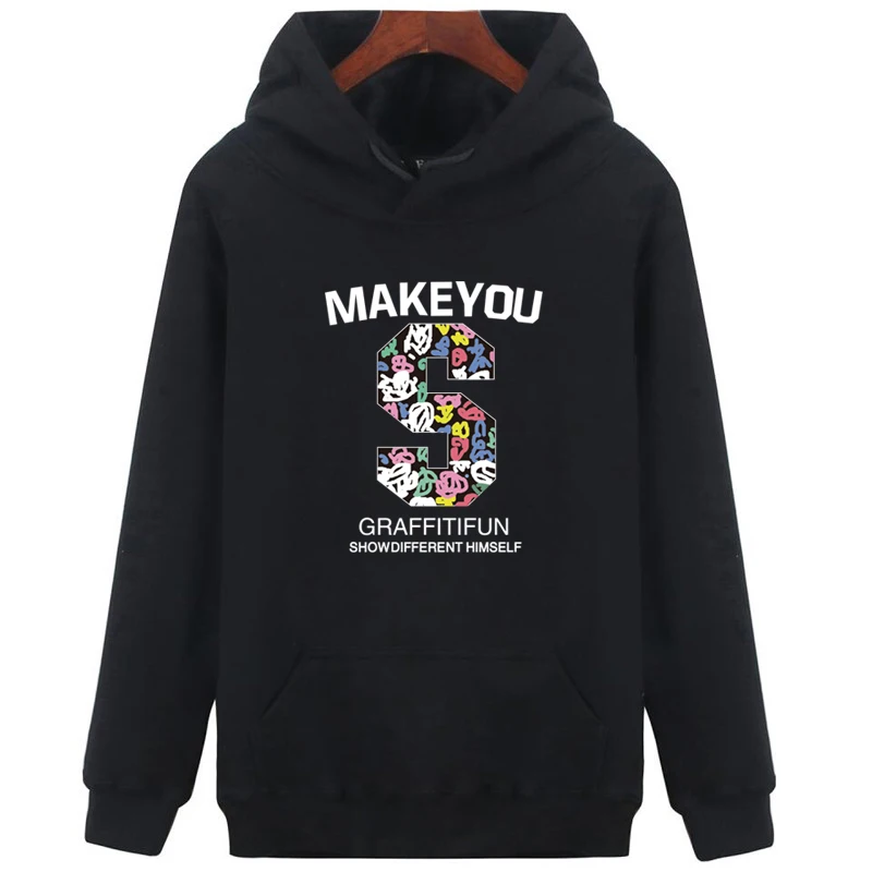 

Streetwears Winter Men's Hoodies Thick Plus Size Print Cotton Autumn Hombre Casual Hip-Hop Street dress Fashion Hoodeds MOOWNUC