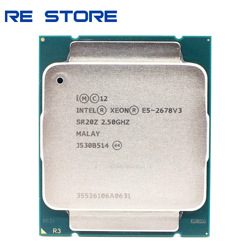 used Intel Xeon E5 2678 V3 CPU 2.5G Serve LGA 2011 3 2678V3 PC Desktop processor For X99 motherboard|CPUs| - AliExpress