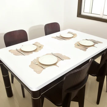 

New Table Decor Leaf Gilt Hollowed Out Ginkgo Leaf PVC Dinner Mat Suitable for Theme Party Wedding Festival Arrangement New./