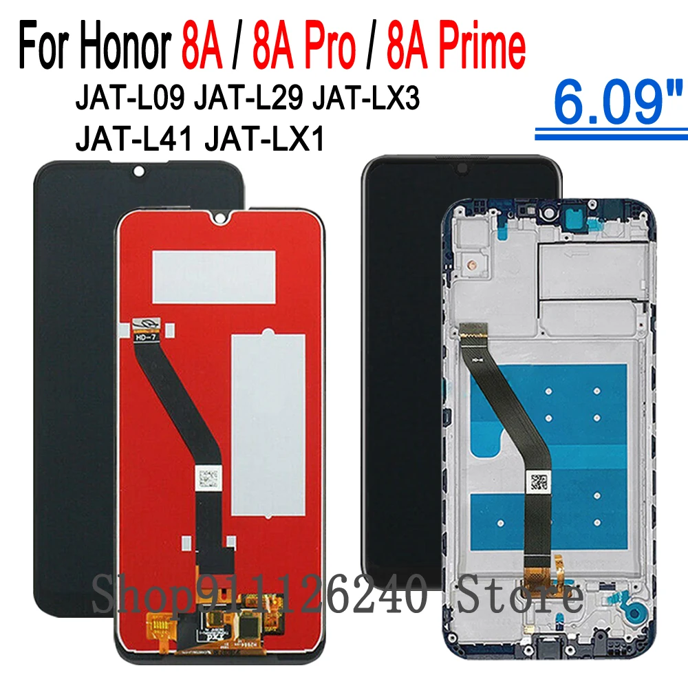 AAA Качество 6 09 &quotЖК-дисплей для Honor 8A ЖК-дисплей сенсорный экран JAT-L09 L29 L41 LX1 Huawei