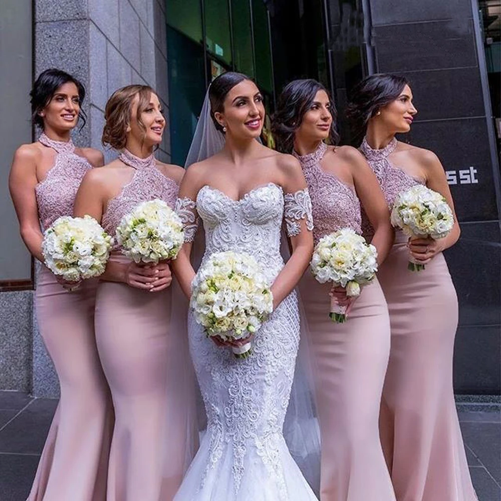 Robe-demoiselle-d-honneur-Mermaid-Pink-Lace-Bridemaid-Dresses-2019-Halter-Sexy-Backless-Appliques-Formal-Party (1)_?_?_?