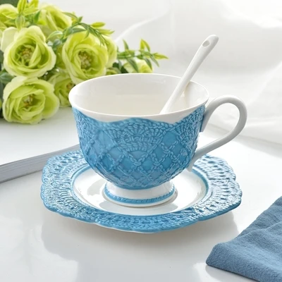 Скандинавский стиль керамическая кофейная чашка и блюдце мелкая кофейная чашка цветочный чай красная чашка 120/220 мл домашняя посуда для напитков - Цвет: D 220ml