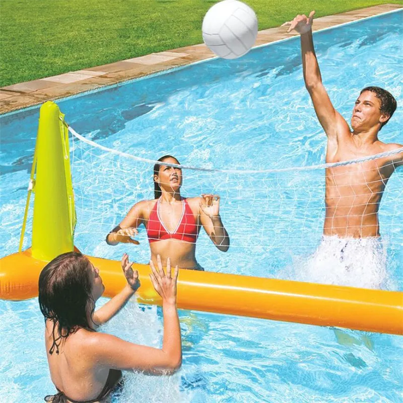 1 Set Water Volleyball Summer Inflatable Swimming Pool Raft Float Ride-On Pool Chair Swimming Rafts Holiday Party Water Fun Toy