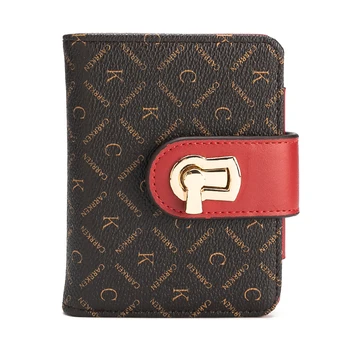 

Carr Ken new wallet ladies short European and American fashion vertical lock zipper coin purse pu classic female wallet hot sale