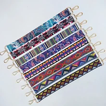 

Ethnic Style Bag Belt Rainbow Adjustable Bag Strap Hanger Handbag Accessory Shoulder Bag Strap Replacement Belts Handle Ornament