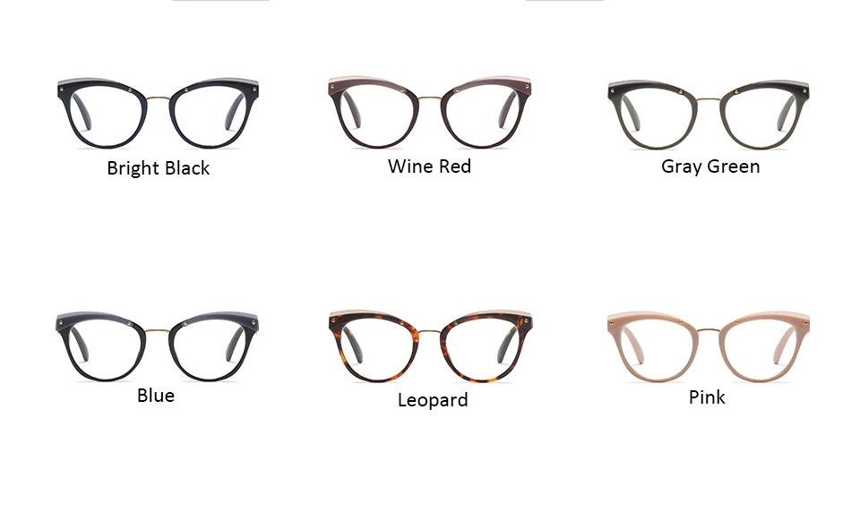 Женские оправа для очков в стиле кошачьи глаза модные заклепки женские кошачьи оправы для очков для женщин брендовые дизайнерские сексуальные оптические очки