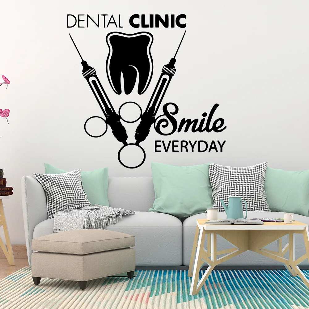 Dentist Tooth Vinyl Wall Stickers Teeth Decals For Living Room Dental Shop Decoration Hospital Dentist Store Wallstickers