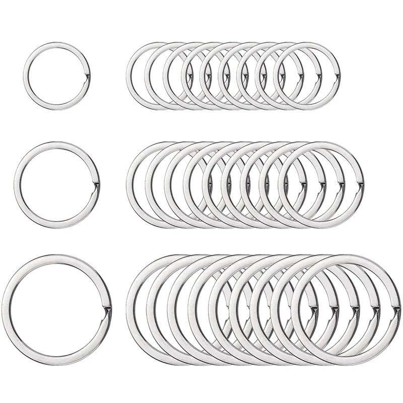 50 Pcs Keyring Keychain Split Ring Keyfob Key Holder Metal O Rings for  Jewelry Making Leather Bag DIY Accessories 10mm ~ 57mm - AliExpress