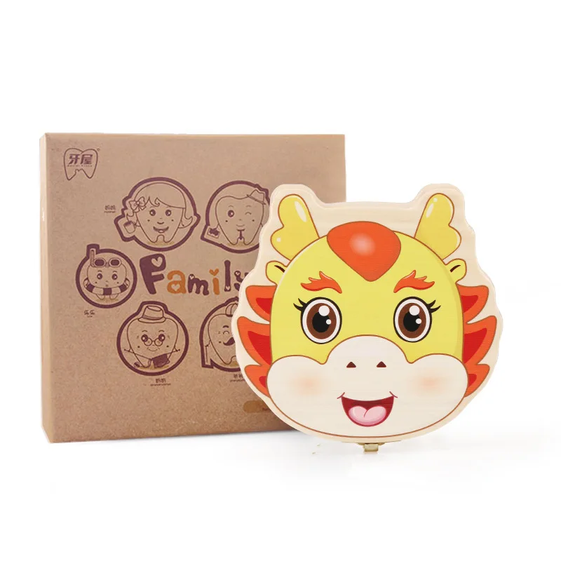 Color printing male and female teeth collection box fetal umbilical cord collection baby teeth memorial box baby teeth box