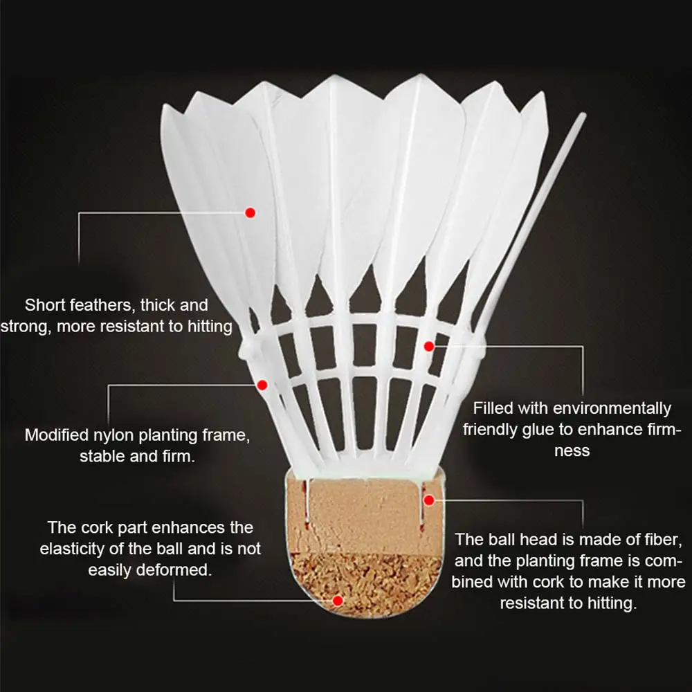 Badminton Barrel Badminton Flyers Fitness Standard Ball Colorful Sports Accessoriess Outdoor Durable Training Exercise