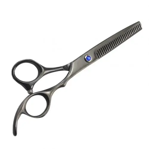 Black Tooth 60 Multicolor Professional Barber Hair Scissors Regular Thin Cutting Flat Tooth Trimmer Stainless Steel Salon Hairdressing Shears - Цвет: Black Tooth 60