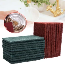 20Pcs 15x10x0.9cm Abrasive Cleaning Pad Green/Red Abrasive Finishing Fine Polish Pads For Metal Wood Plastic Polishing Tools