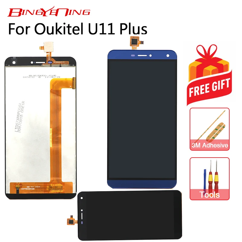 

BingYeNing New Original For Oukitel U11 Plus Android 7.0 Touch Screen+LCD Display Assembly Replacement 5.7 inch