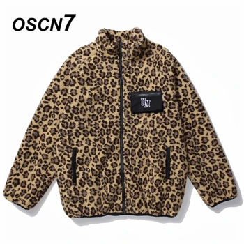 

OSCN7 Hip Hop Fleece Warm Stand Jackets Men 2020 Winter New Japanese Streetwear Loose Casual Women Jackets Coat CT12