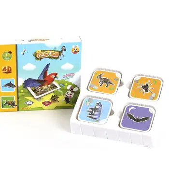 

Kuulee 68Pcs Kids Magic 3D AR Animals Early Childhood Memory Matching Learning Toy Game Cards