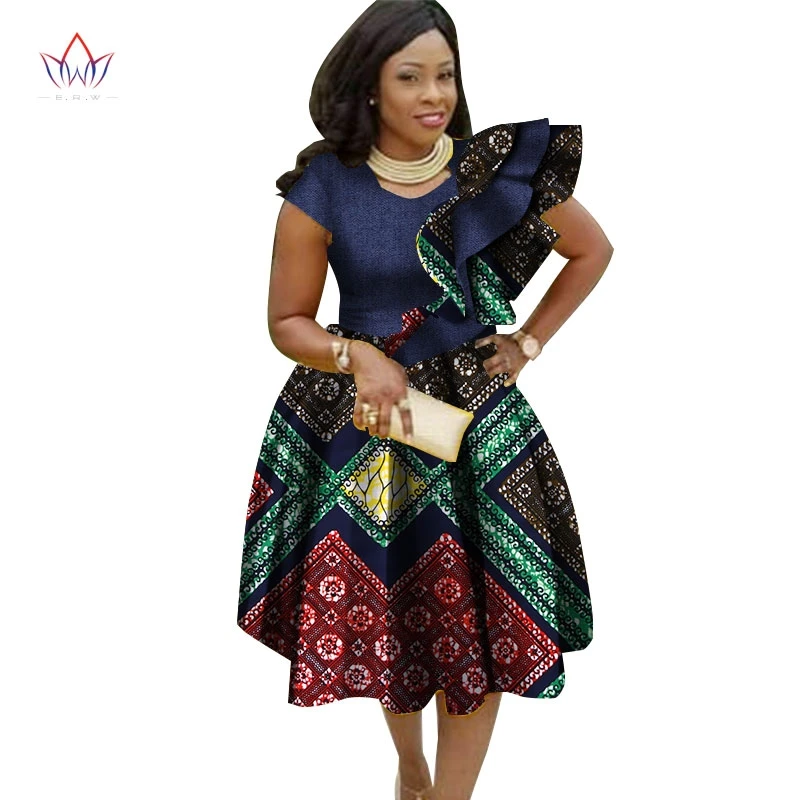 

in stock Traditional Dresses for Women 2018 Dashiki Elegant Bohemian Beach Dress Vestido Sexy African Clothes WY2756