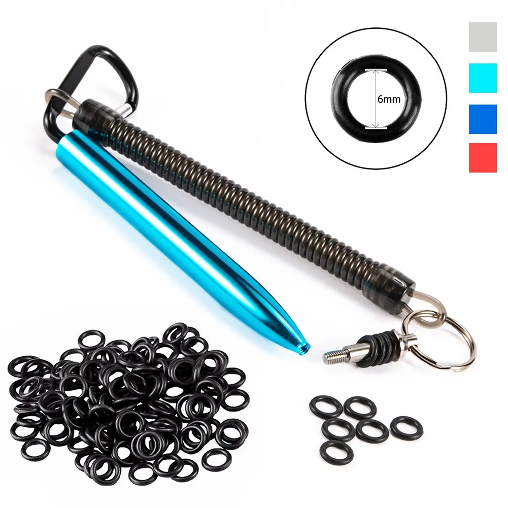 100Pcs O Rings Aluminum Alloy Portable Wacky Worm Rig Tool Kits For Soft Baits Lures Fishing Accessories 100Pcs O Rings Aluminum Alloy Portable Wacky Worm Rig Tool Kits For Soft Baits Lures Fishing Accessories