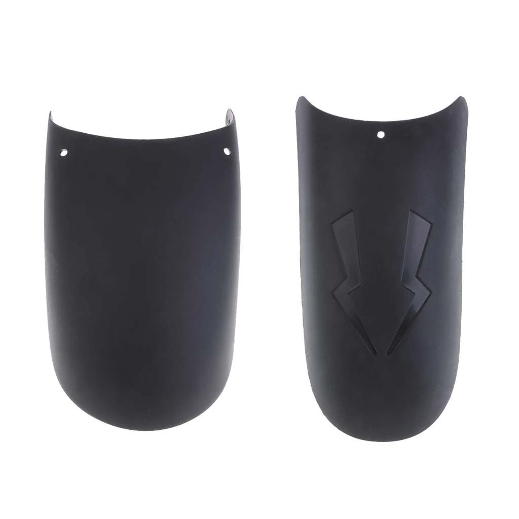 2-Set Black Moto Front Fender MudGuard Extender Rear Extension