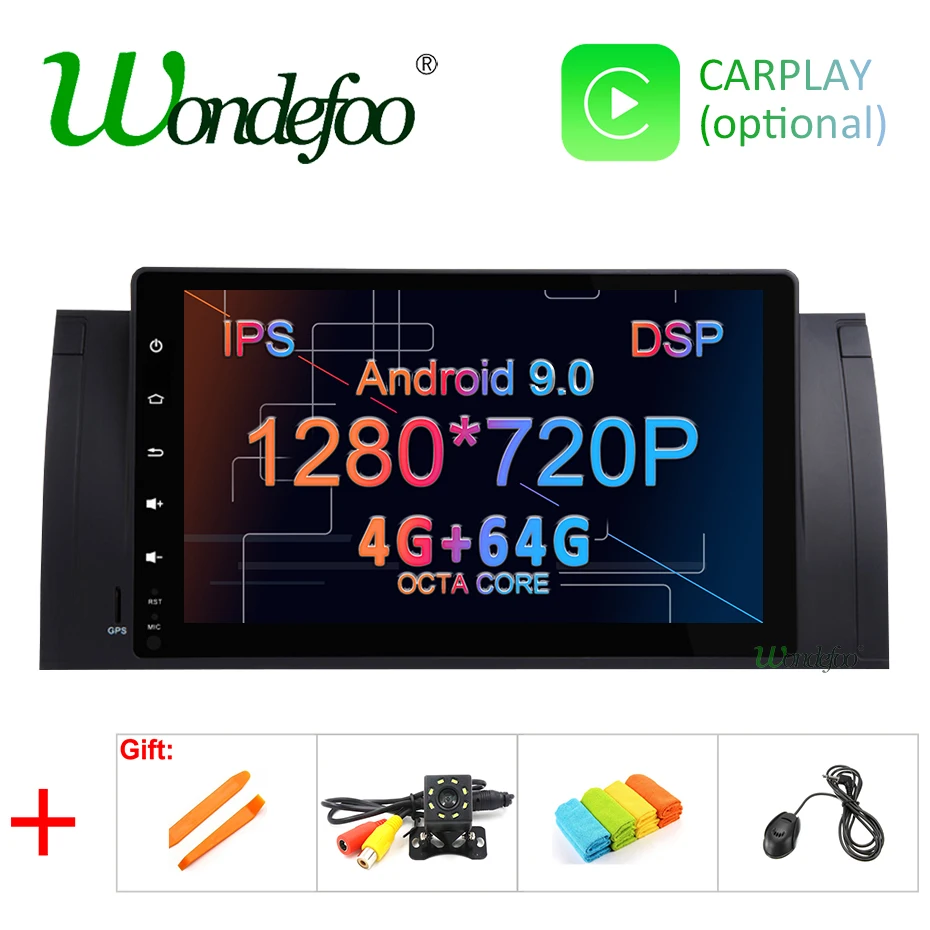 Cheap 9" IPS DSP 8 CORE Android 9.0 4G 64G GPS for BMW E39 E53 X5 M5 multimedia player RADIO touch screen auto stereo no DVD 0