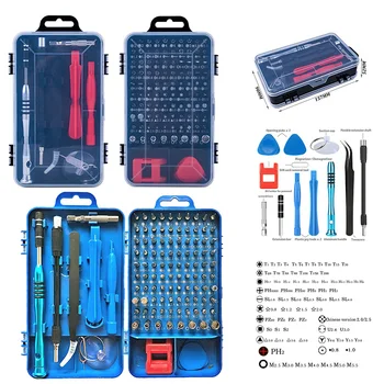 

110Pcs/set Optional Red/Blue Screwdriver Kit Precision Torx Screwdriver Bit Set Mobile Phone Watch Repairing Tool